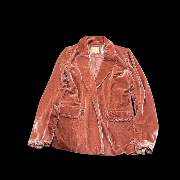 Kenzie Love for Humanity Blush Velvet Blazer - Picture 1 of 4